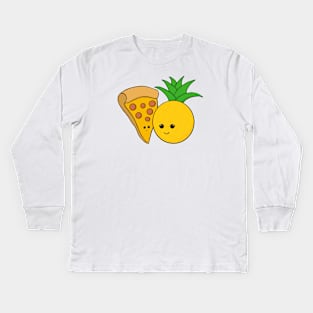 Pineapples and Pizza - They belong together Kids Long Sleeve T-Shirt